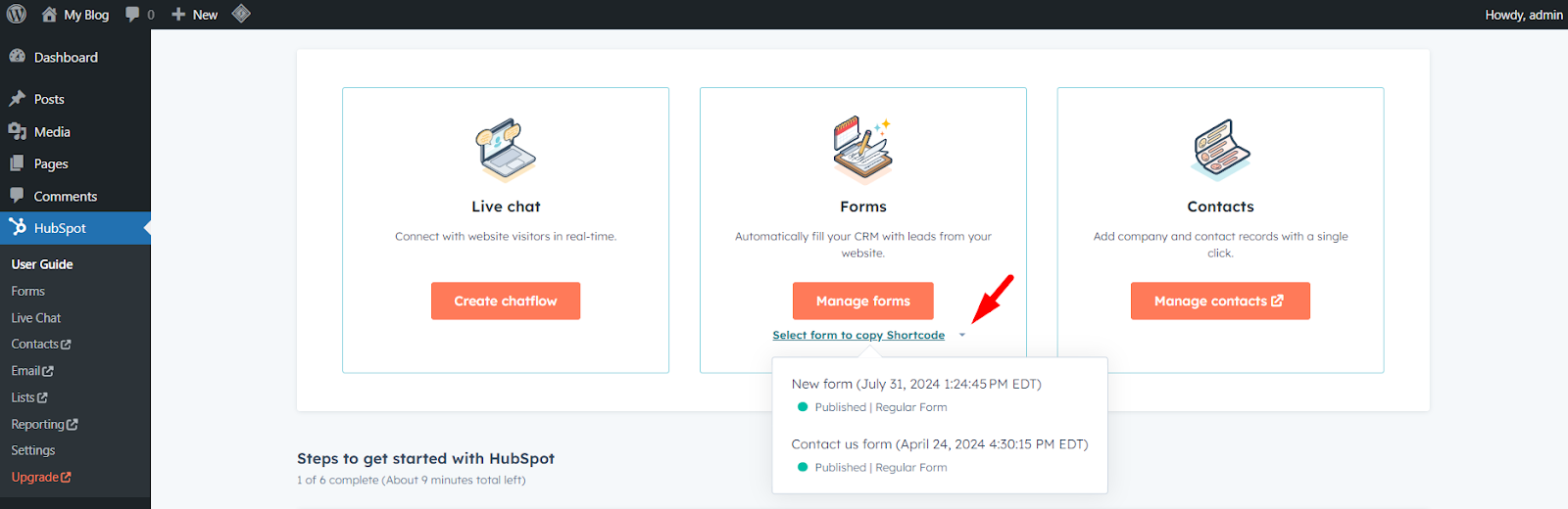 Import form data from your HubSpot