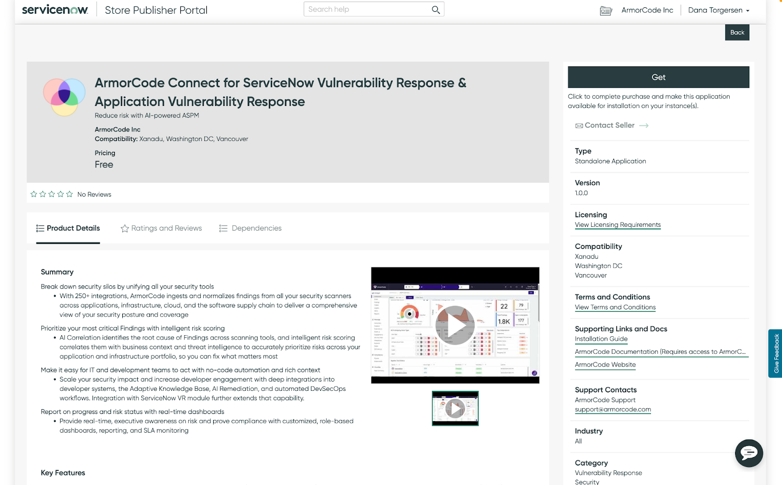 ArmorCode Connect for ServiceNow Vulnerability Response & Application Vulnerability Response