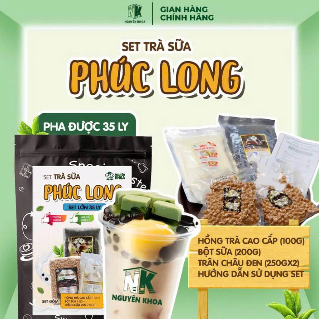 set trà sữa phúc long