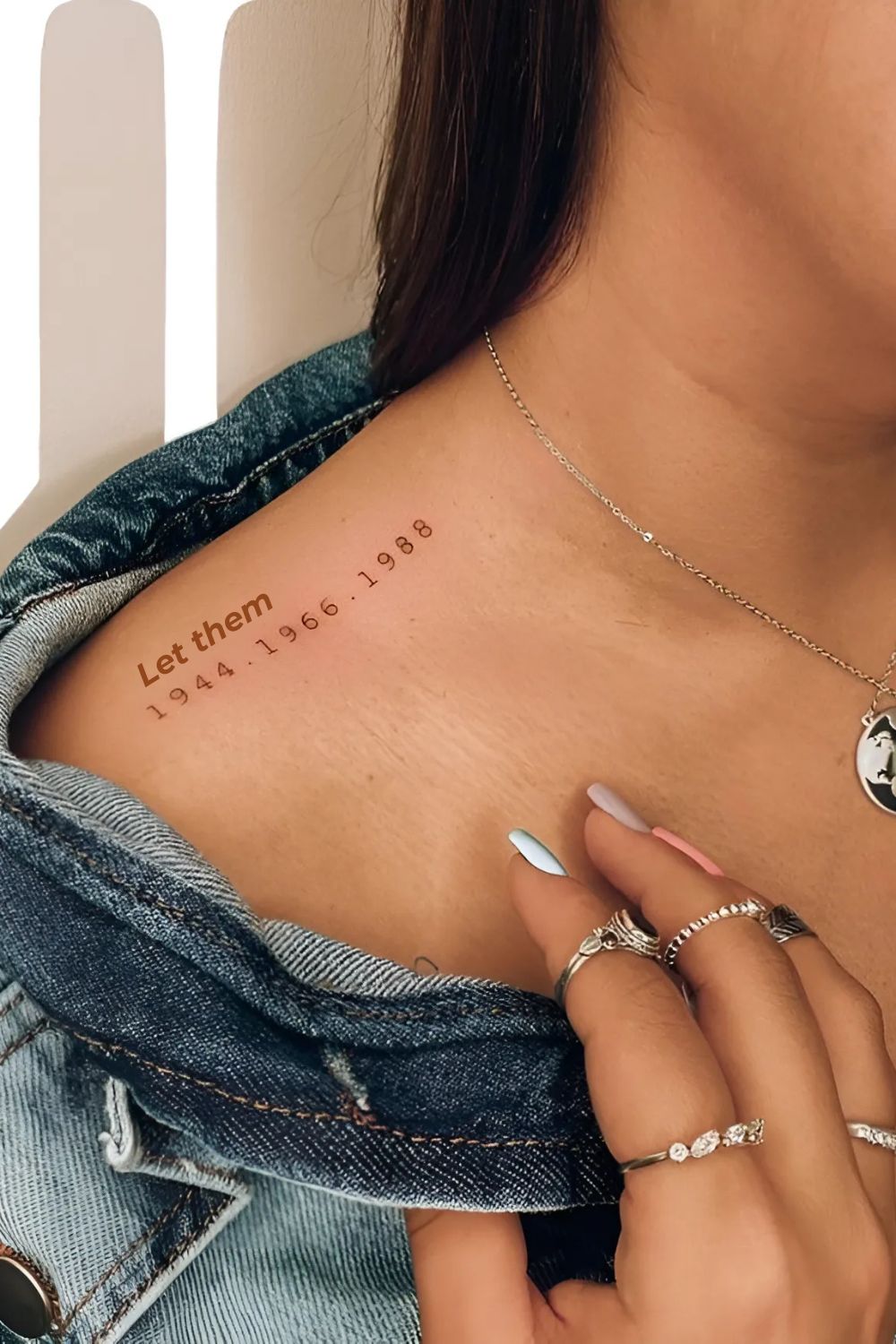 Let Them Shoulder Script Tattoo