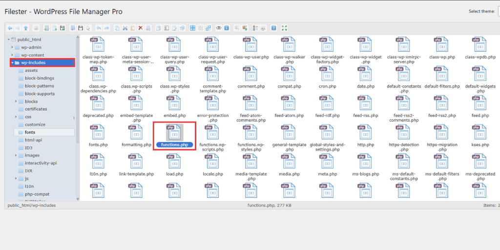 functions php file
