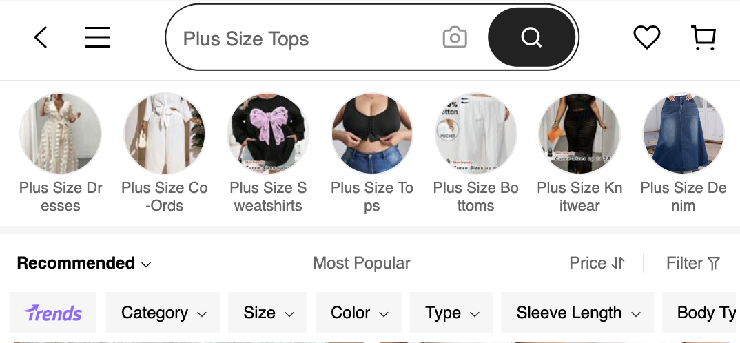 shein plus size