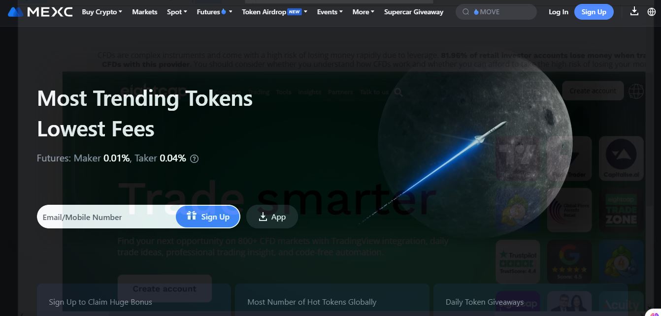 Mexc homepage