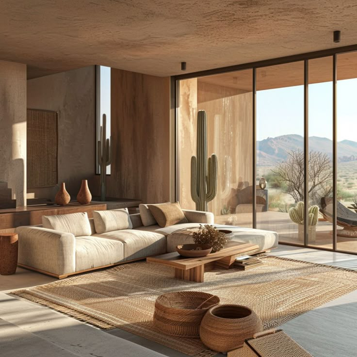 Combination of neutral and earthy style Interior Design