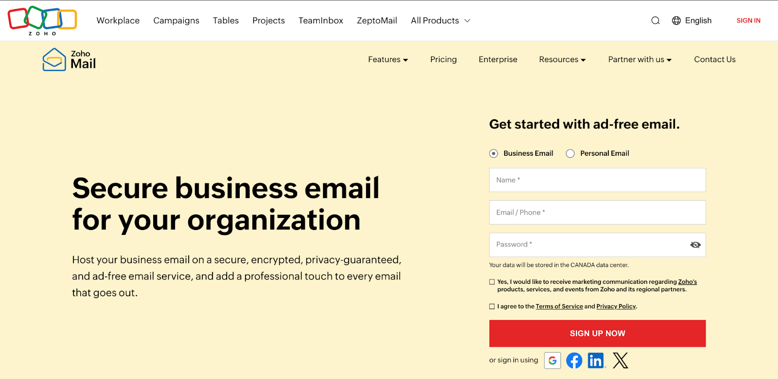 Zoho Mail is a good option for those looking to fully integrate into a product suite. 