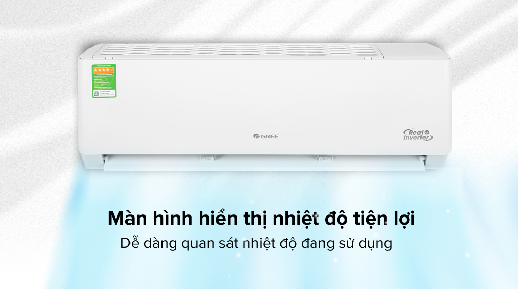 Máy lạnh Gree Inverter 1.5 HP GWC12PB-K3D0P4 - Màn hình hiển thị nhiệt độ