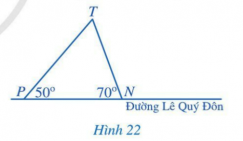 BÀI 2: QUAN HỆ GIỮA GÓC VÀ CẠNH ĐỐI DIỆN. BẤT ĐẲNG THỨC TAM GIÁCKhởi độngCâu hỏi: Hình 15 minh họa vị trí của ba khu du lịch Yên Tử, Tuần Châu và Vân Đồn (ở tỉnh Quảng Ninh). Trong hai vị trí Yên Tử và Tuần Châu, vị trí nào gần Vân Đồn hơn?Đáp án chuẩn:Tuần Châu gần Vân Đồn hơn.I. Quan hệ giữa góc và cạnh đối diện trong một tam giác 1. Góc đối diện với cạnh lớn hơn Bài 1: Hoạt động 1: Quan sát tam giác ABC ở Hình 17a. So sánh hai AB và ACb. So sánh góc B (đối diện với cạnh AB)Đáp án chuẩn:a. AB < ACb. B > CBài 2: Cho tam giác MNP có MN = 4cm, NP = 5cm, MP = 6cm. Tìm góc nhỏ nhất, góc lớn nhấtĐáp án chuẩn:Góc N là góc lớn nhấtGóc P là góc nhỏ nhất2. Cạnh đối diện với góc lớn hơnBài 3: Quan sát tam giác ABC ở Hình 19a. So sánh hai góc B và Cb. So sánh cạnh AB (đối điện với góc C) và cạnh AC (đối diện với góc B)Đáp án chuẩn:a. B > Cb. AB < AC Bài 4: a. Cho tam giác DEG có góc E là góc tù. So sánh DE và DGb. Cho tam tác MNP có M = 560, N = 650. Tìm cạnh nhỏ nhất, cạnh lớn nhất của tam giác MNPĐáp án chuẩn:a. DE < DG b. NP là cạnh nhỏ nhấtMP là cạnh lớn nhấtII. Bất đẳng thức tam giác Bài 1: Bạn An có hai cong đường đi từ nhà đến trường. Đường thứ nhất là đường đi thẳng từ nhà đến đường, đường thứ hai là đi từ nhà đến hiệu sách rồi từ hiệu sách đến trường. Theo em bạn An đi từ nhà đên trường theo đường nào sẽ gần hơn?Đáp án chuẩn:Đi thẳngBài 2: Bạn Thảo cho rằng tam giác ABC trong hình 21 có AB=3cm, BC=2cm, AC=4cma. Hãy sử dụng thước thẳng (có chia đơn vị) để kiểm tra lại các số đo độ dài ba cạnh của tam giác ABC mà bạn Thảo đã nóib. So sánh AB + BC và ACĐáp án chuẩn:a. HS tự kiểm trab. >Bài 3: Cho tam giác ABC có AB=2cm, BC=4cm. So sánh 2 cạnh AC và ABĐáp án chuẩn:AC > ABIII. Bài tập