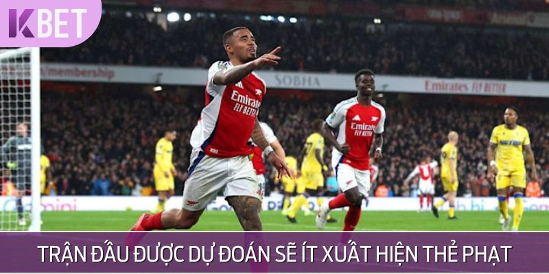 Minh hoạ thẻ phạt giữa arsenal vs crystal palace