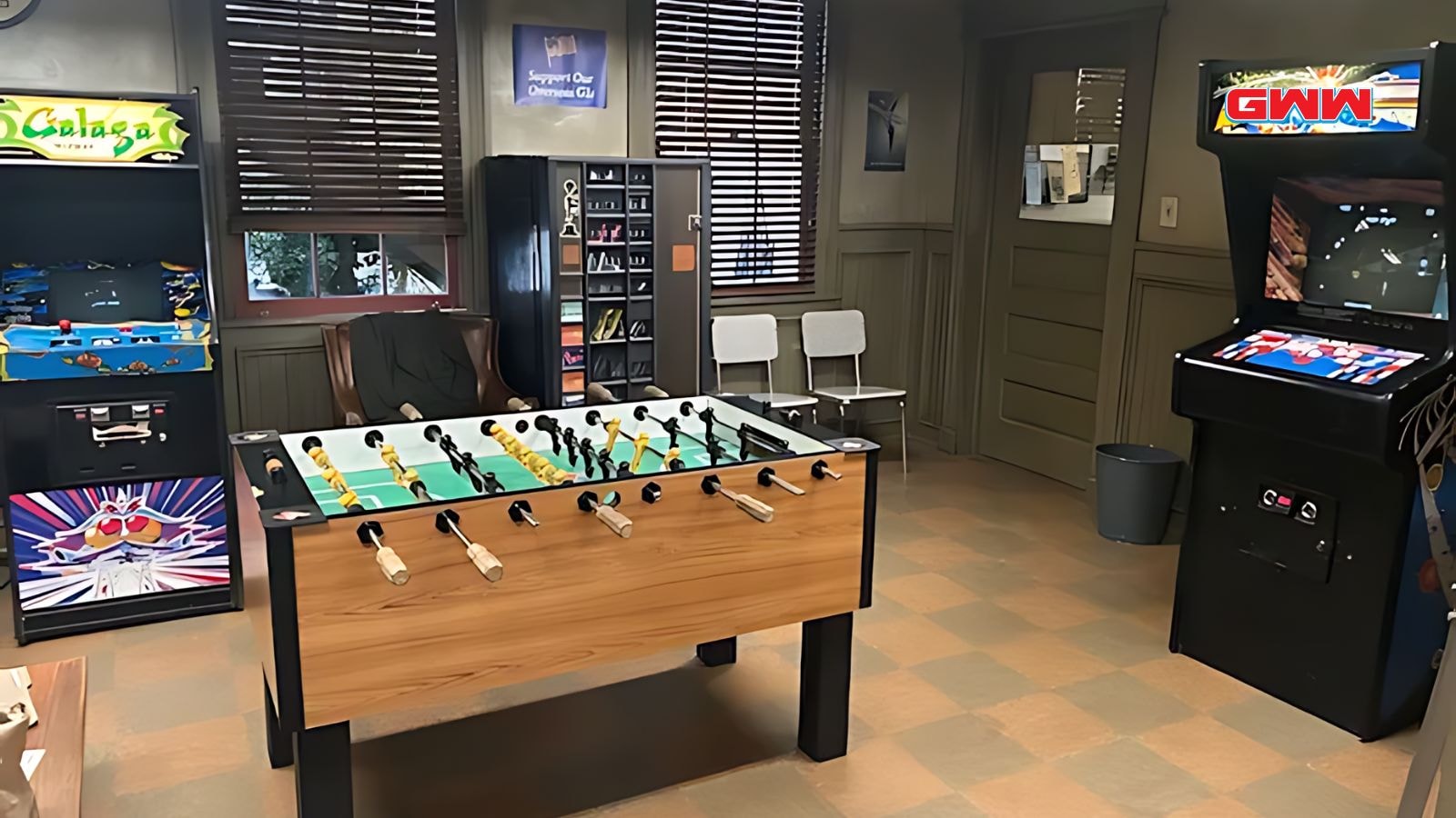 NCIS Origins: Set Photos, Break Room with arcade 