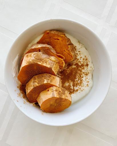 Air fried sweet potatoes