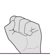 A hand with a fist raised

Description automatically generated