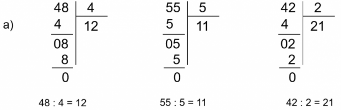BÀI 34.CHIA SỐ CÓ HAI CHỮ SỐ CHO SỐ CÓ MỘT CHỮ SỐTHỰC HÀNHBài 1: Đặt tính rồi tínha) 48 : 4                                                     b) 47 : 3   55 : 5                                                          71 : 4   42 : 2                                                          92 : 5Giải nhanh:LUYỆN TẬPBài 1: Tính nhẩma) 80 : 4                                       b) 60 x 5                                  c) 30 x 4    90 : 3                                           80 x 3                                      60 : 3Giải nhanh:a) 20                               b) 300                       c) 120    30                                    240                             20Bài 2: Số?a) 68 : 2 = .?.                                b) .?. : 3 = 17                          c) 56 : .?. = 4Giải nhanh:Số cần điền là: a) 34                                b) 51                          c) 14 Bài 3: Mẹ xếp đều 28 quả bưởi da xanh vào 2 sọt, mỗi sọt có .?. quảGiải nhanh:Mỗi sọt có 28 : 2 = 14  quả bưởi.Bài 4: Dài hơn, ngắn hơn hay dài bằng?Bạn Khánh cắt một băng giấy thành 4 mảnh dài bằng nhau, mỗi mảnh dài 24 cm.Băng giấy lúc đầu .?. 1 m.Giải nhanh:Băng giấy lúc đầu dài: 24 x 4 = 96 cm < 1 m ( 100 cm)Băng giấy lúc đầu ngắn hơn 1 m.KHÁM PHÁ