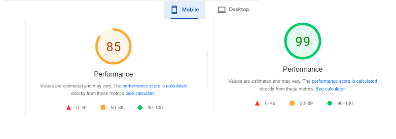 Google site speed discount