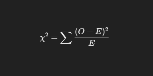 Chi Square Formula