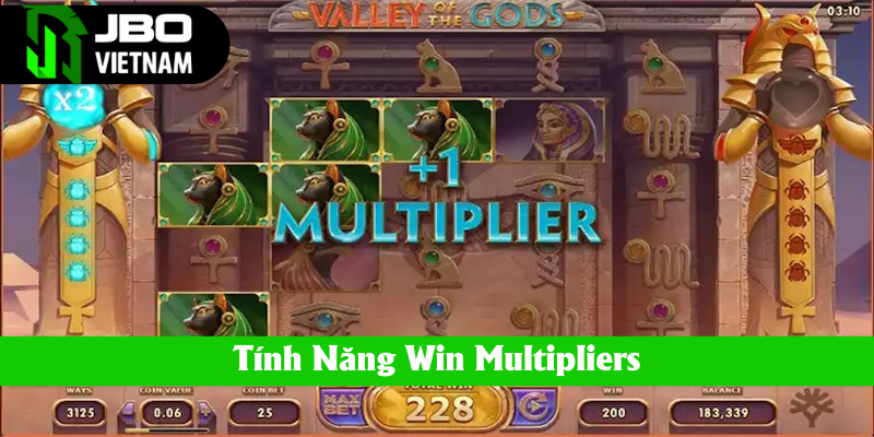Valley of the Gods sở hữu tính năng Win Multipliers