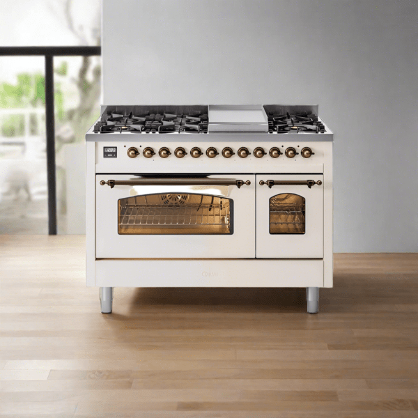 ILVE Nostalgie II Series Freestanding Double Oven Dual Fuel Range&nbsp;