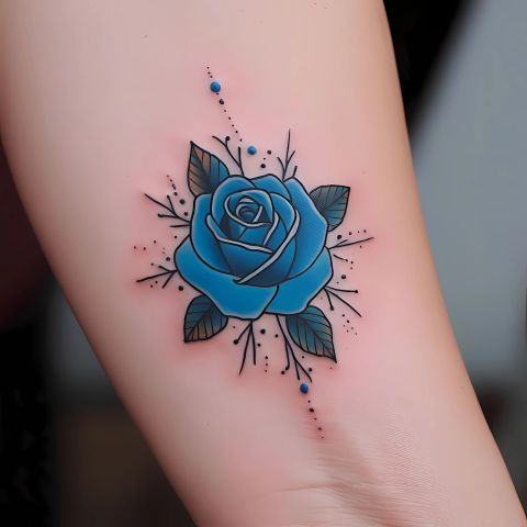Blue Rose Tattoo