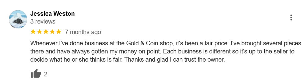 review 2 of Monterey Gold & Coin Exchange 