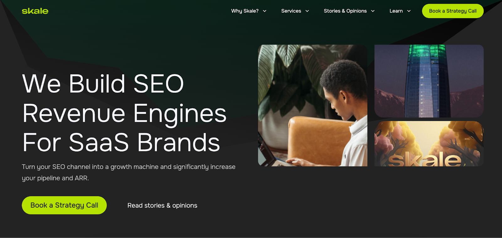 Skale, an SEO company for SaaS