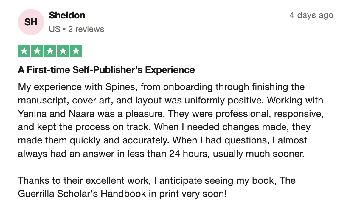 Positive Spines Publishing Review