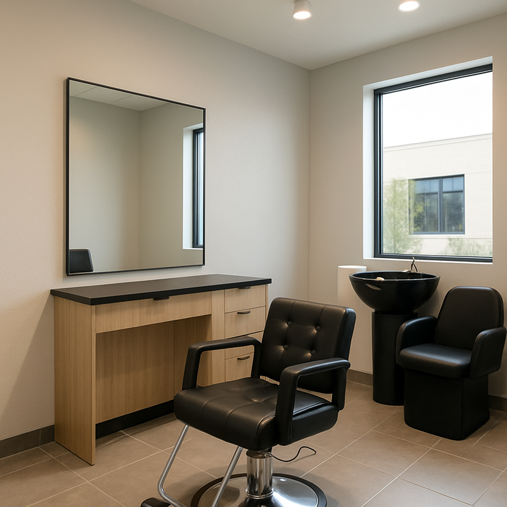 modern salon suite interior