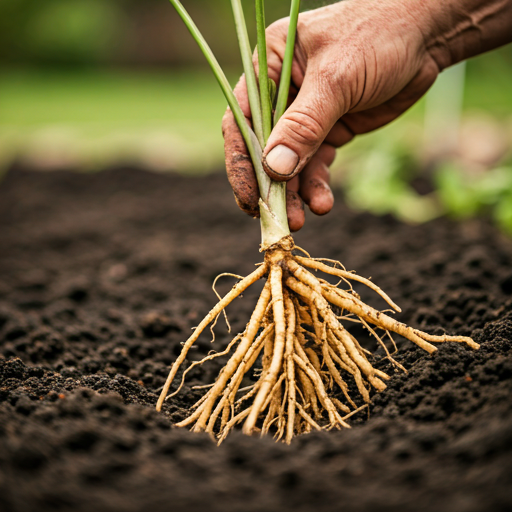 Planting Skirret Root Divisions