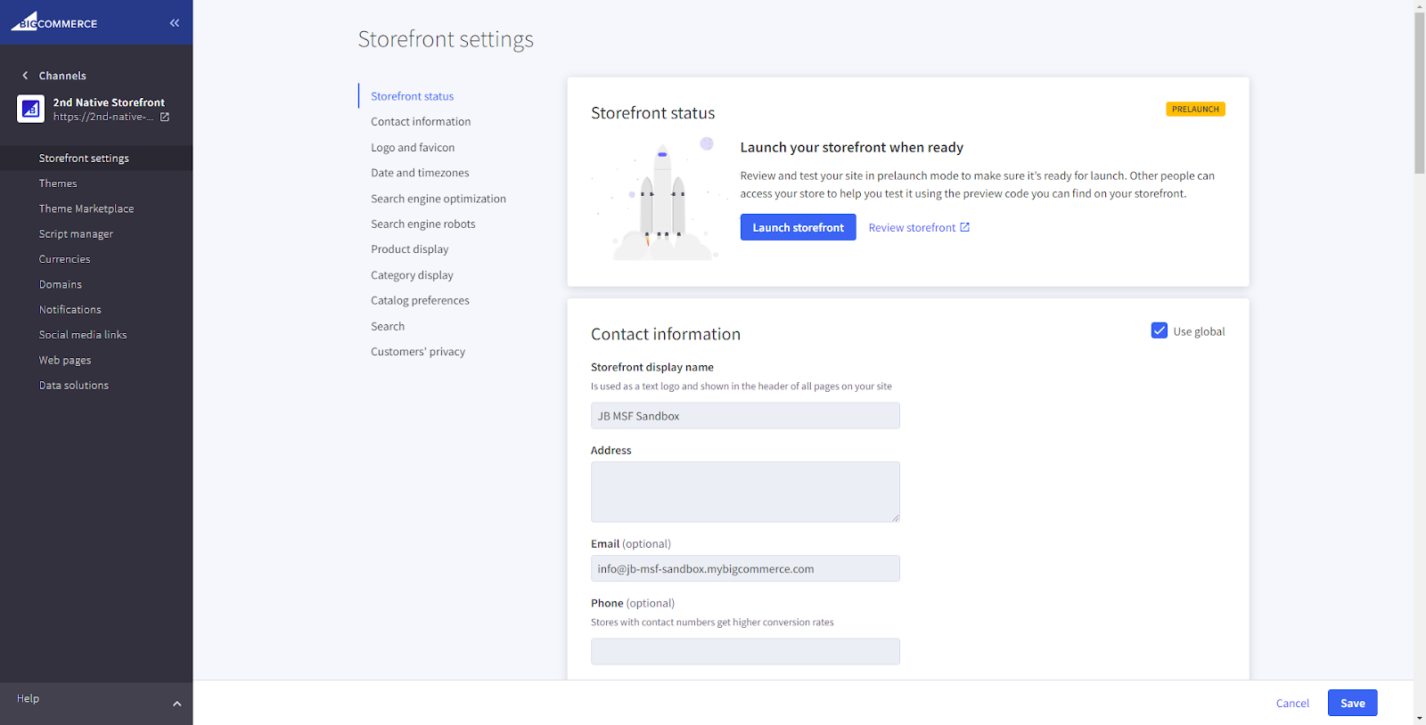 Customizations for each storefront - BigCommerce multi-storefront_SmartrMail blog