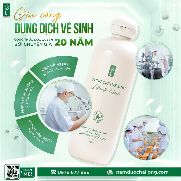 Nam dược Hải Long gia công dung dịch vệ sinh lô hội trọn gói, giá cực tốt