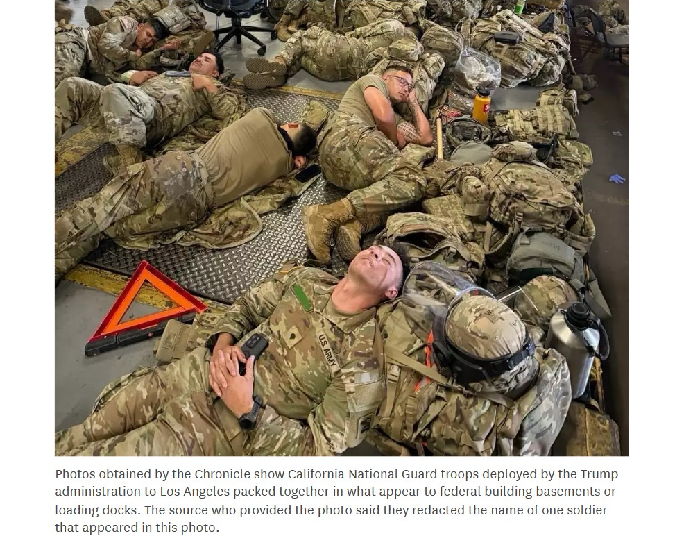 National Guard troops deployed by the Trump administration