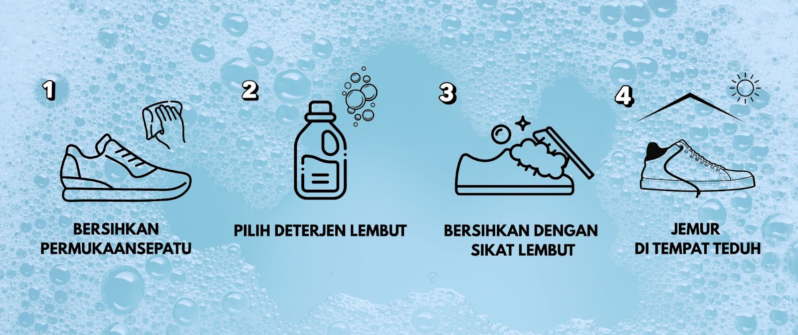 Step by step cara mencuci sepatu putih.