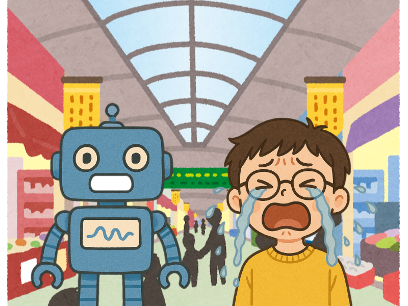 スーパーで迷子になるのび夫