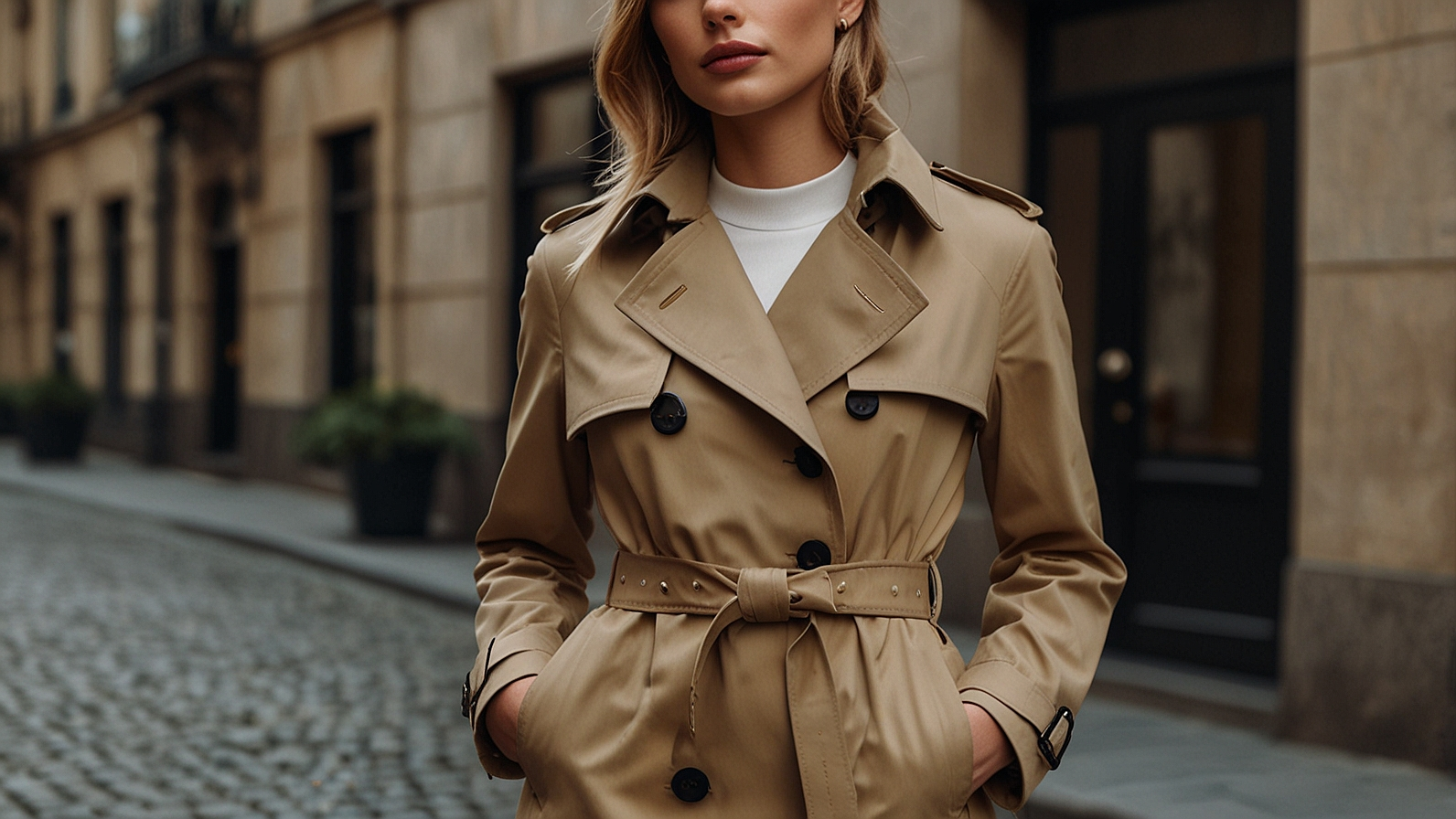 Fleurette Cropped Trench Coat