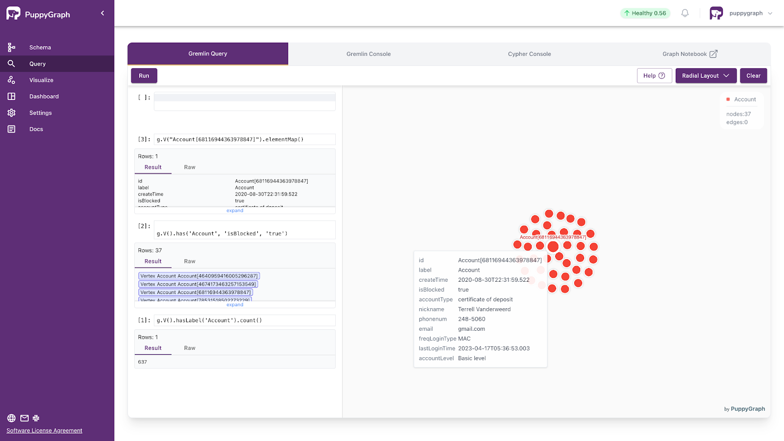 Query the snapshot data