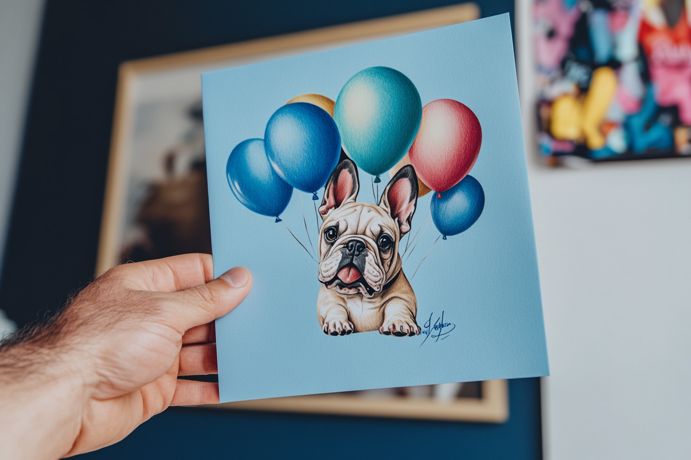 Close-up of a man holding a birthday card | Source: Midjourney