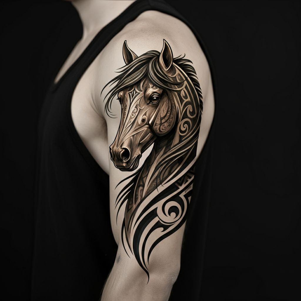 Horse Tattoo for Men