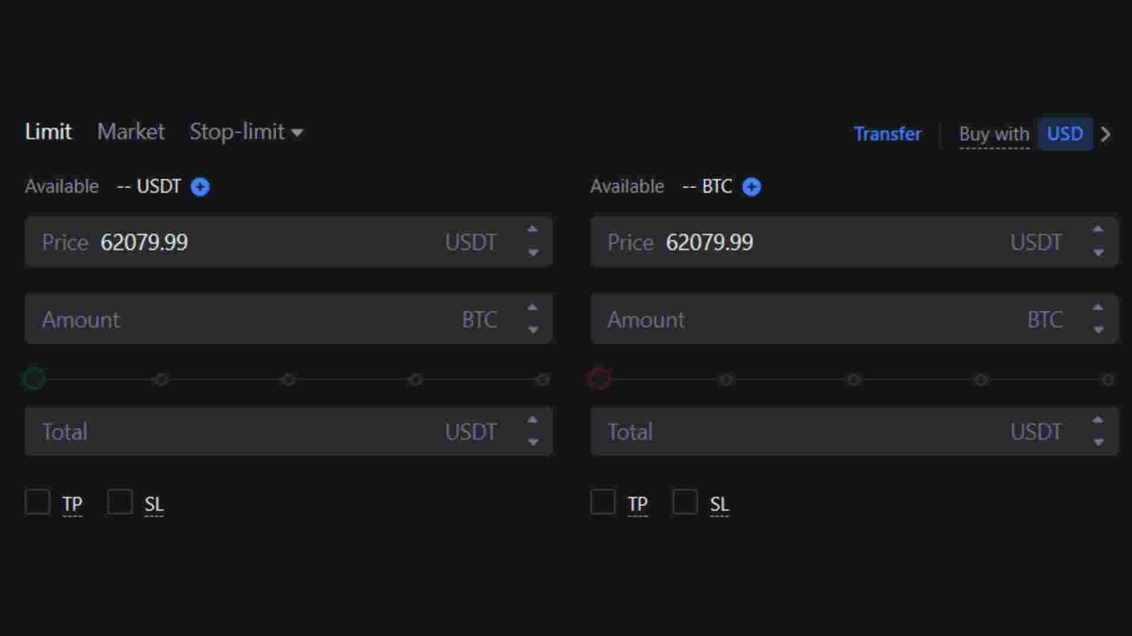 set stop loss