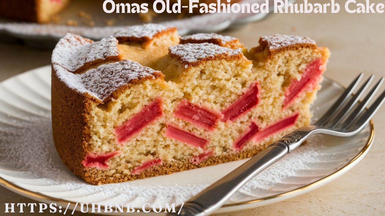 Omas Old-Fashioned Rhubarb Cake