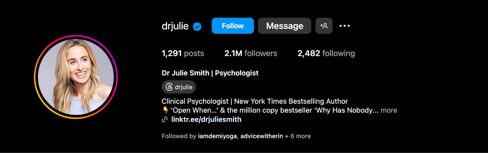 http://instagram.com/drjulie
