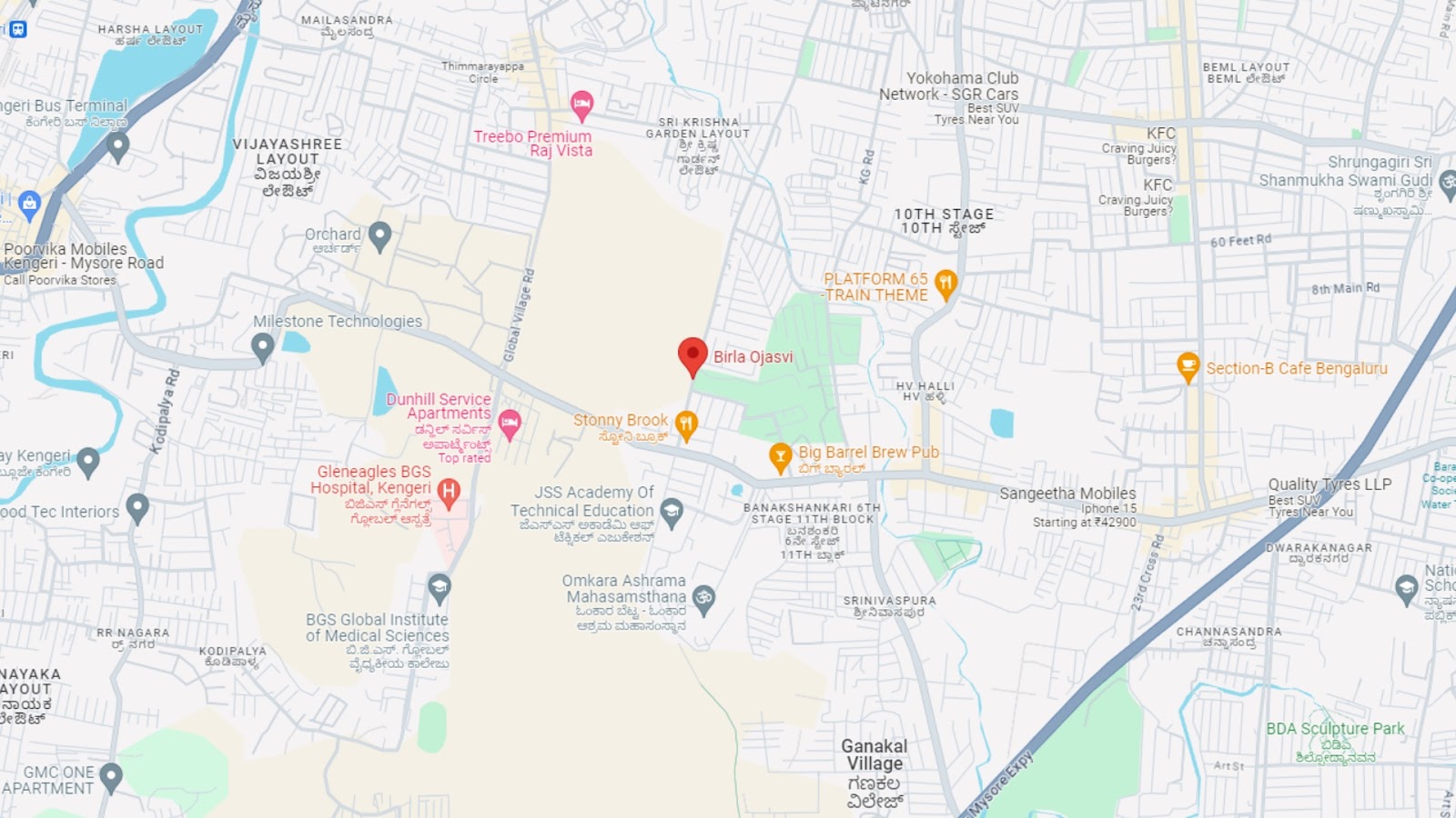 Explore the Birla Ojasvi location map.