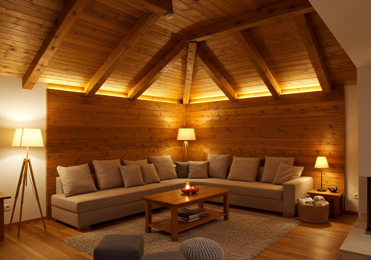  Cozy Corner with Wooden Accents