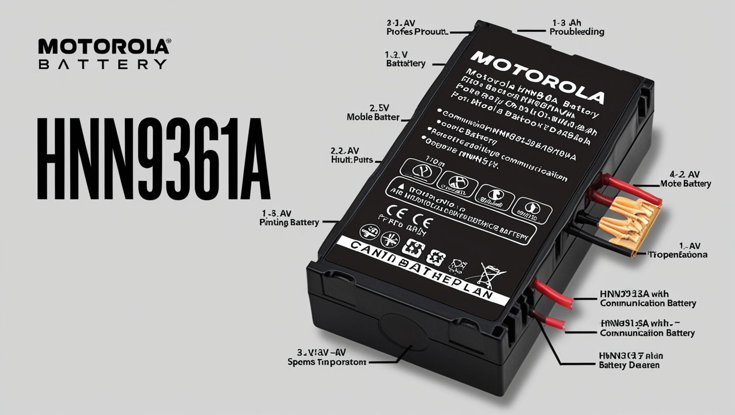 Motorola Battery HNN9361A Diagram Pinout