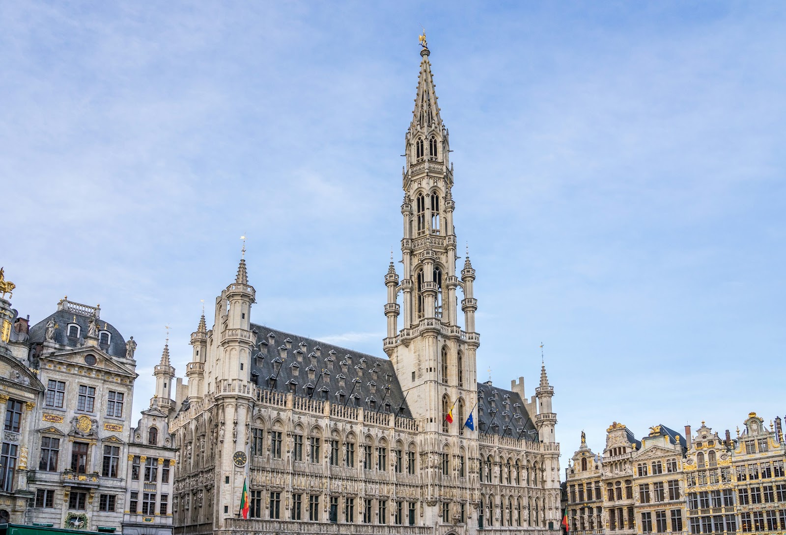 a large building with a clock tower on top of it