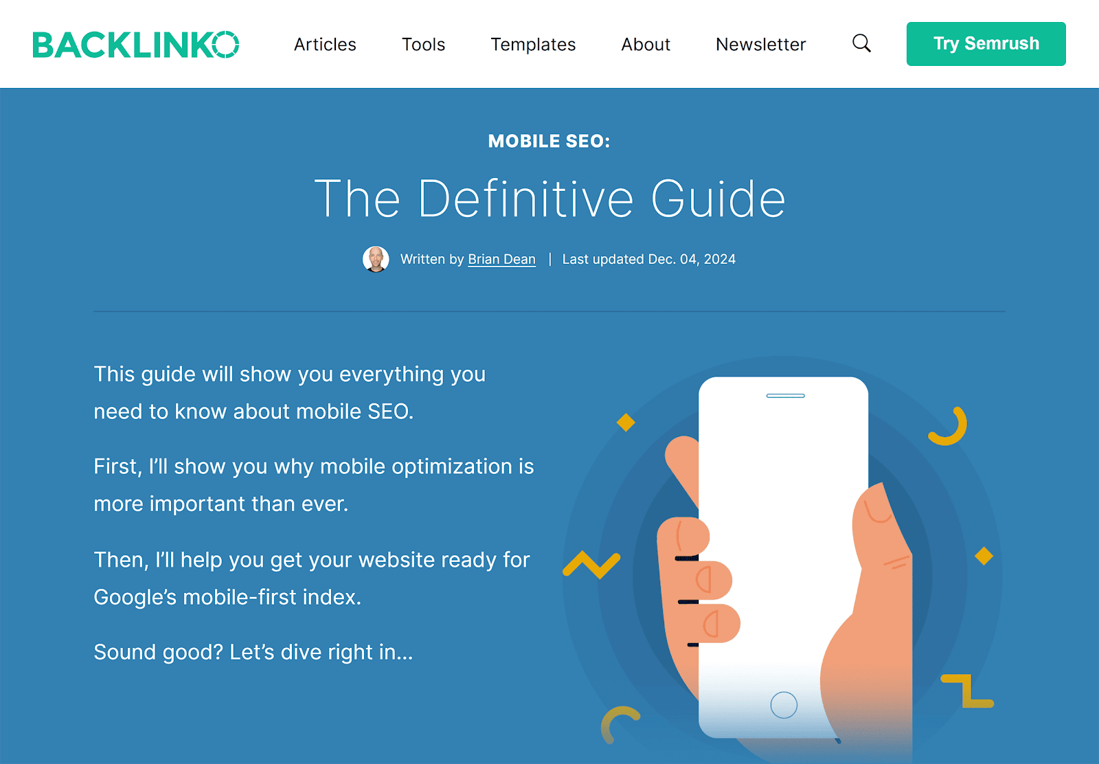 Backlinko – Mobile SEO Guide