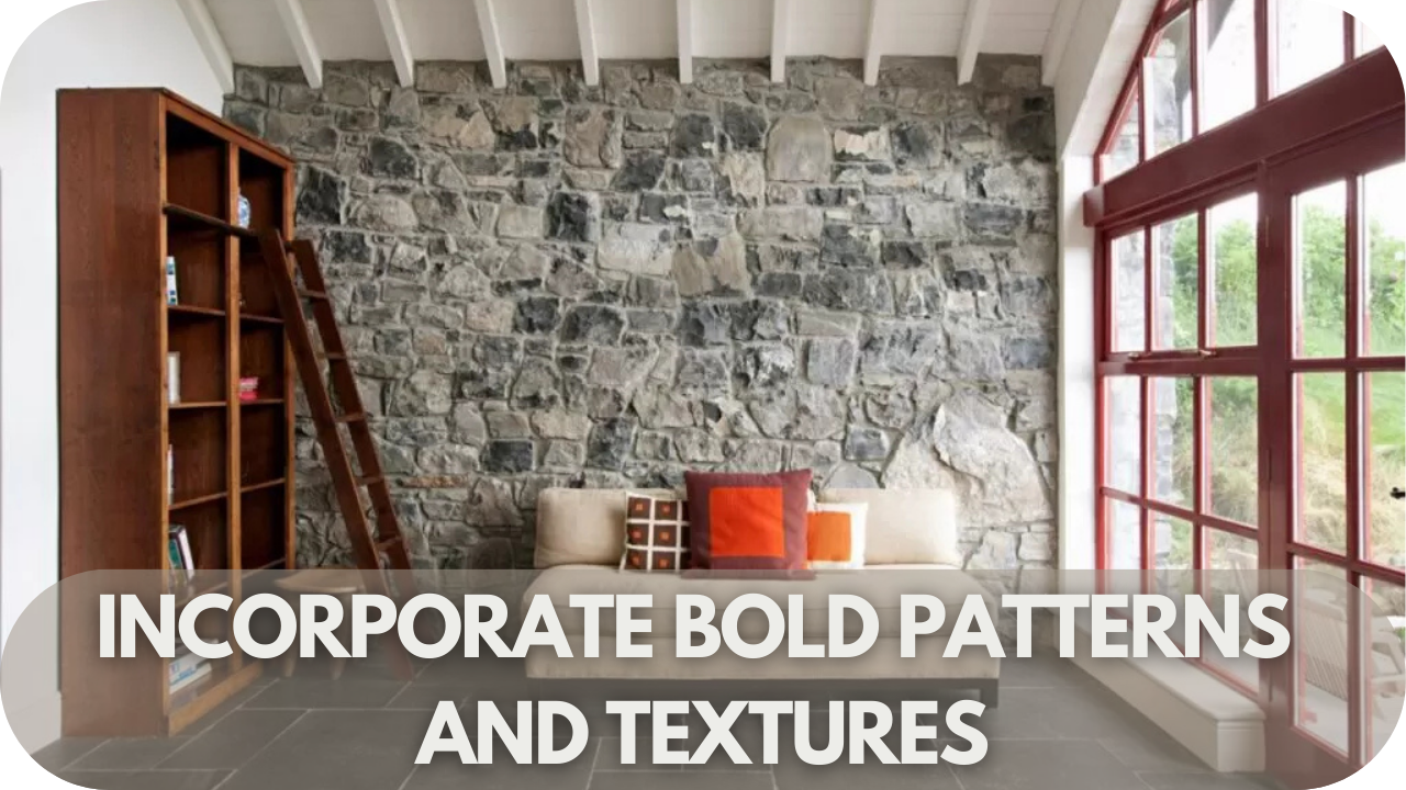 Using bold patterns and textures to enhance natural stone designs.