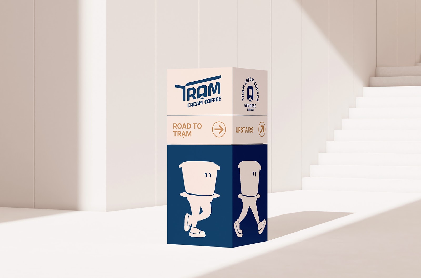 Image from the Tram Cream Coffee: A Journey in Branding & Packaging Designarticle on Abduzeedo