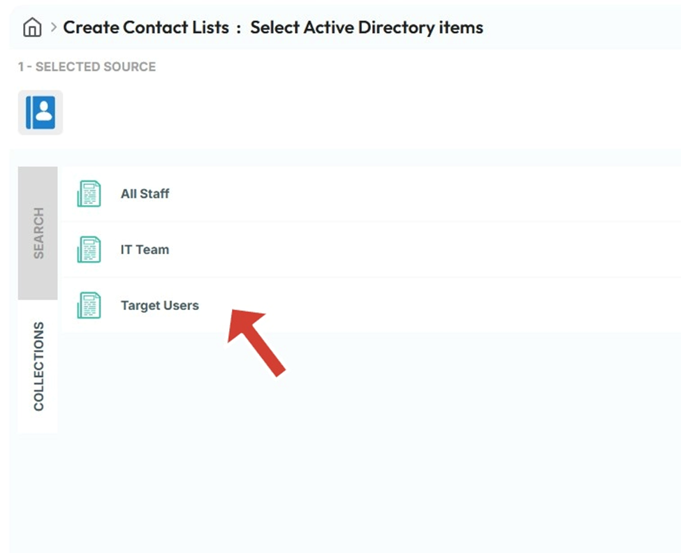 Select collections in CiraSync