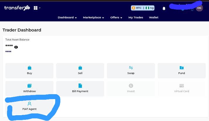 how to use TransferXO Fiat Agency