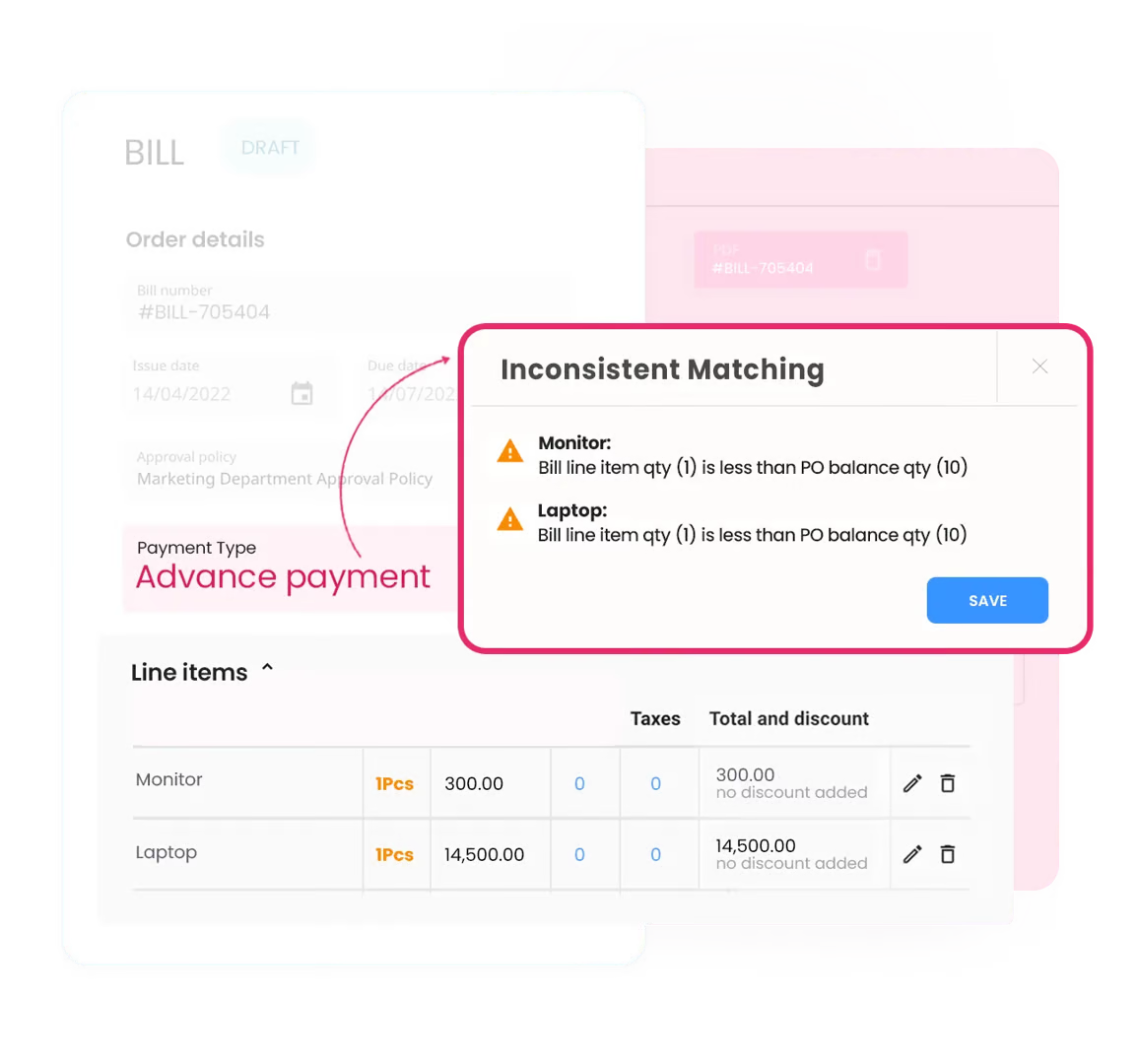 smart matching in cloud-based invoice approval