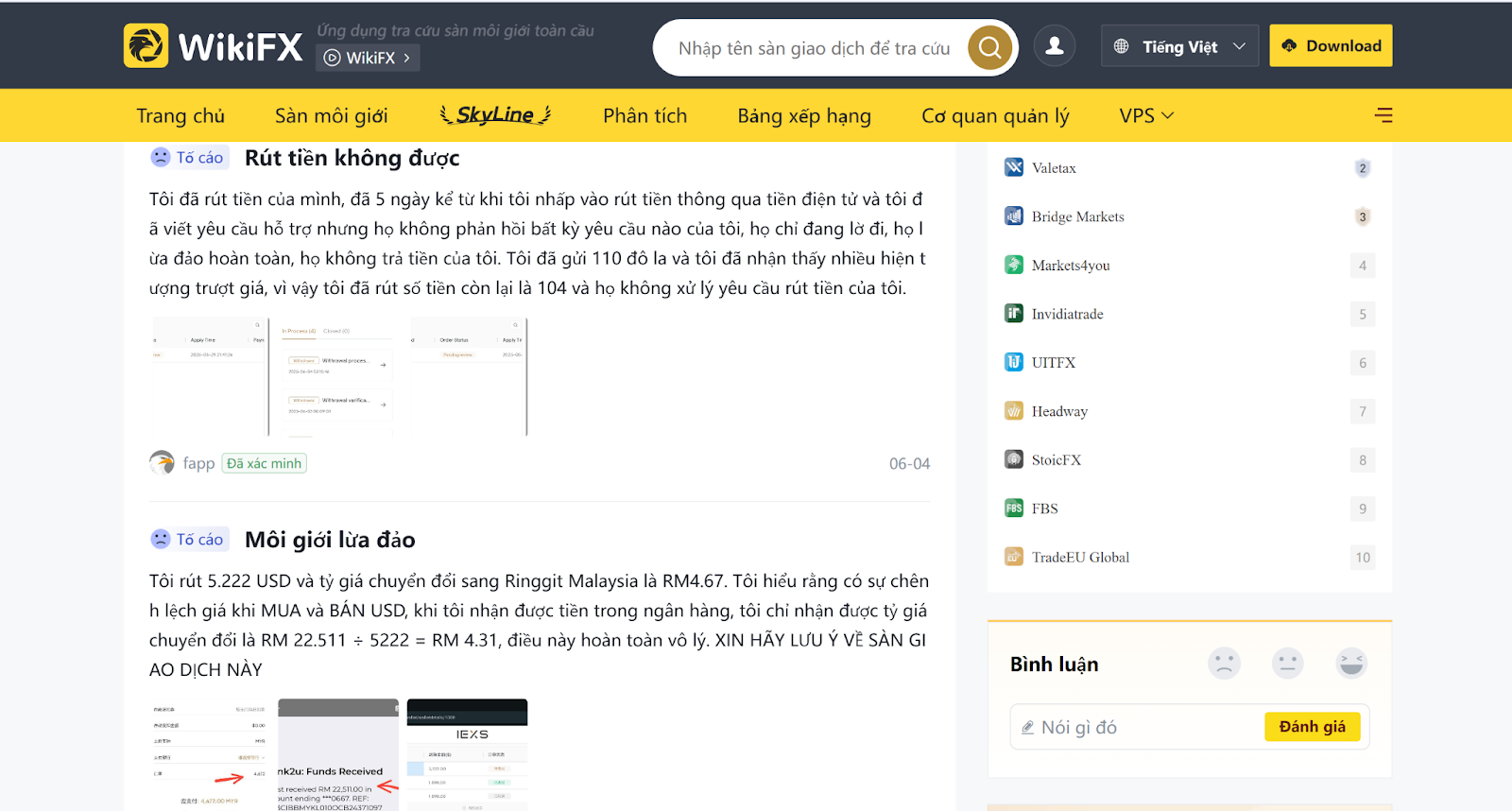 WikiFX cảnh báo rút tiền không được, trượt giá
