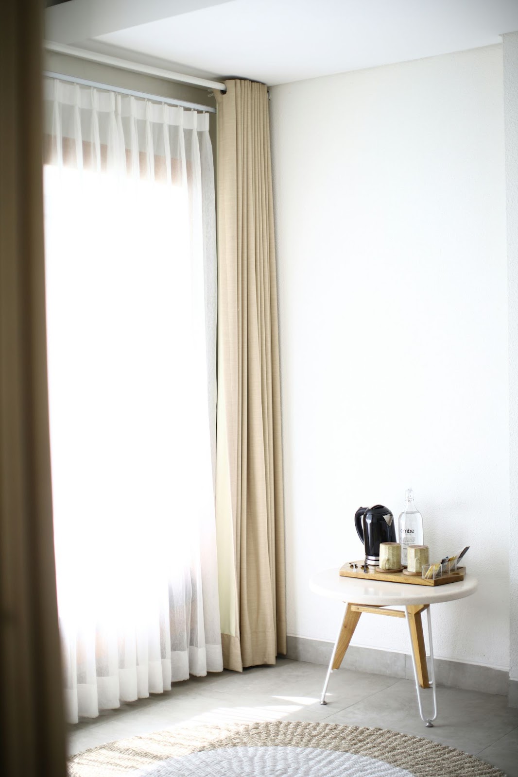 Warm tone and linen curtains 